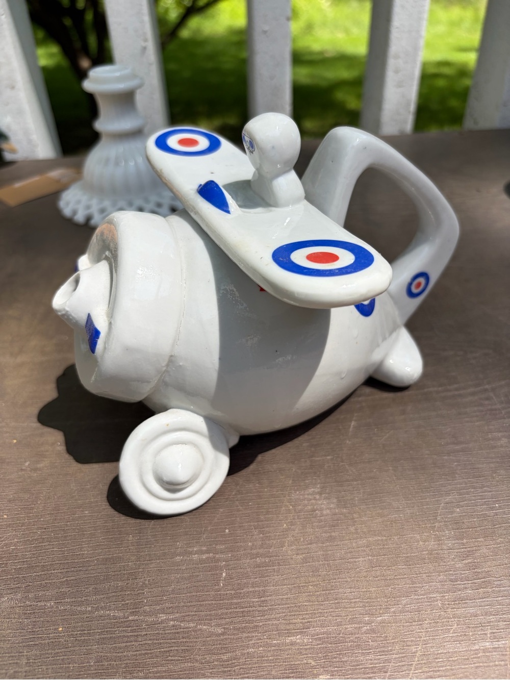 Fantastic Vintage Westfield Art Pottery Stuart Taylor Ceramic Teapot Airplane